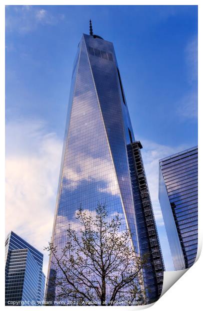 New World Trade Center Glass Building Skyscraper Reflection New  Print by William Perry