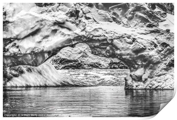  Iceberg Arch Reflection Paradise Bay Skintorp Cove Antarctica Print by William Perry