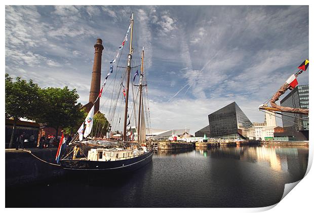 Liverpool Docks & Pumphouse Print by Wayne Molyneux
