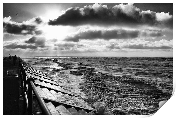 High Tide at Crosby Print by Wayne Molyneux