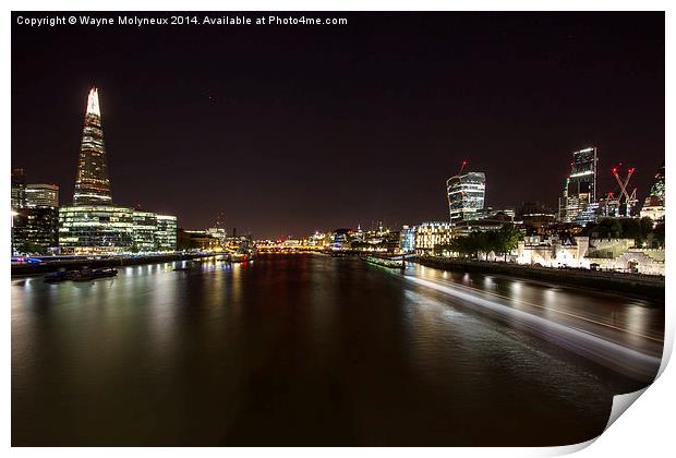  River Thames London Print by Wayne Molyneux