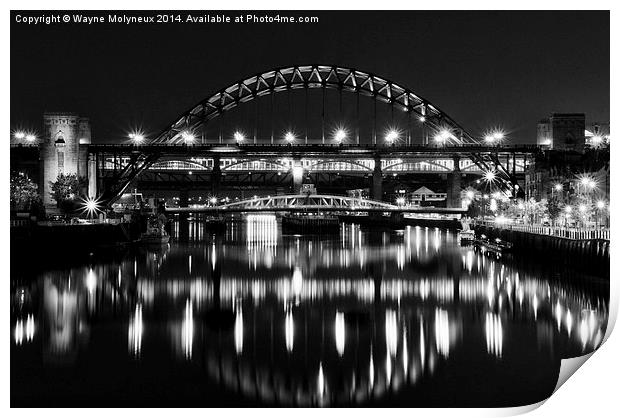 Tyne Bridges  Print by Wayne Molyneux