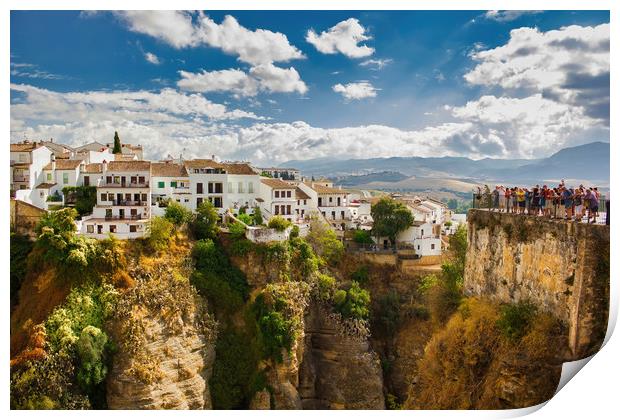 Ronda, Spain -  Wide angle view of famous Ronda vi Print by Arpan Bhatia