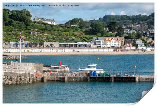 Lyme Regis harbour Print by Christopher Keeley