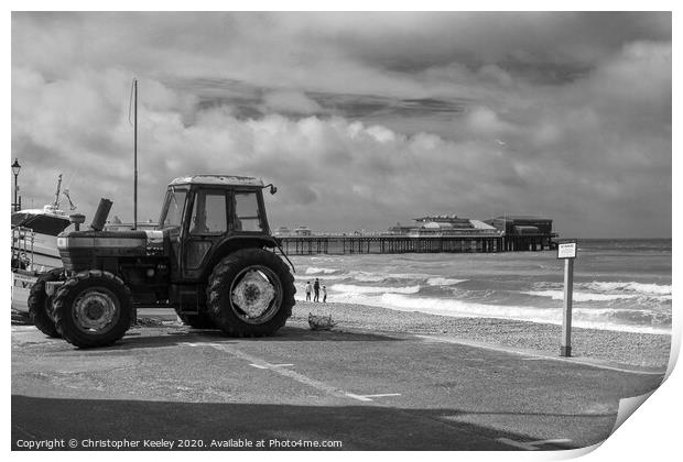 Cromer beach and pier  Print by Christopher Keeley