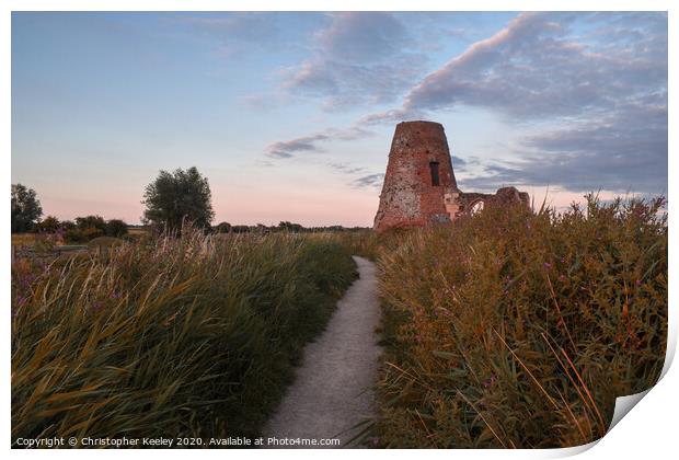 St Benet’s Abbey Print by Christopher Keeley