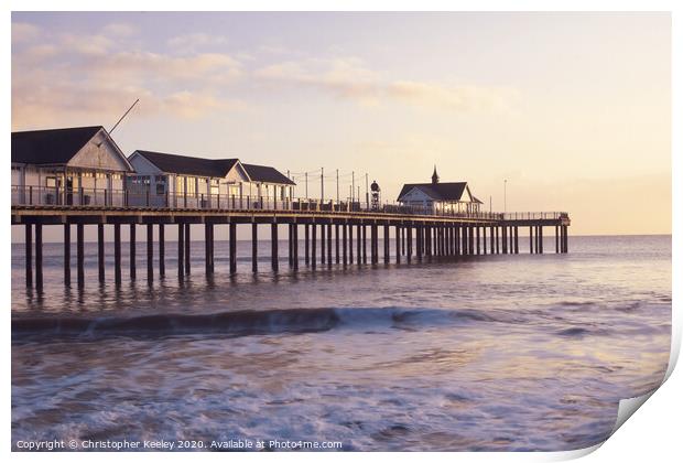 Southwold Pier Print by Christopher Keeley
