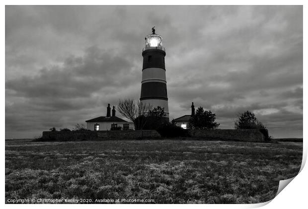 Happisburgh lighthouse  Print by Christopher Keeley