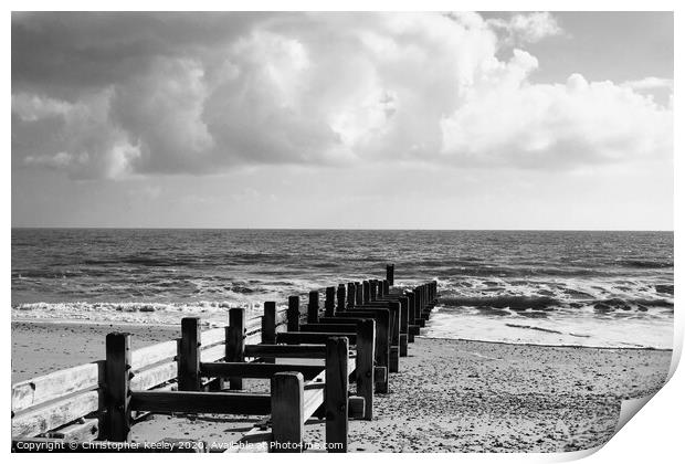 Gorleston beach Print by Christopher Keeley