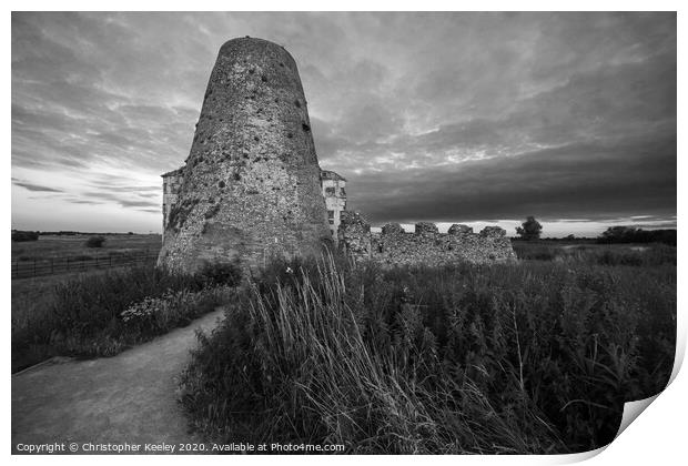 St Benet’s Abbey Print by Christopher Keeley