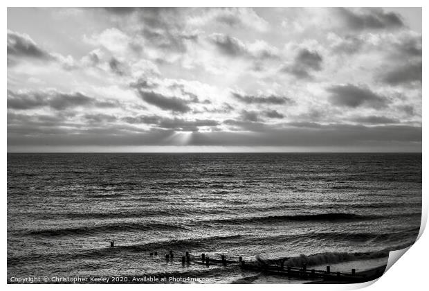 Gorleston sunrise  Print by Christopher Keeley