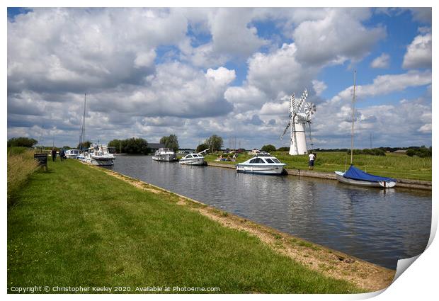 Thurne Mill Print by Christopher Keeley