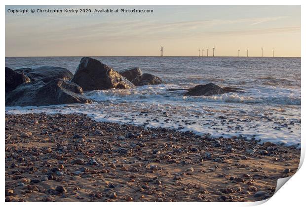 Sunrise at Caister  Print by Christopher Keeley