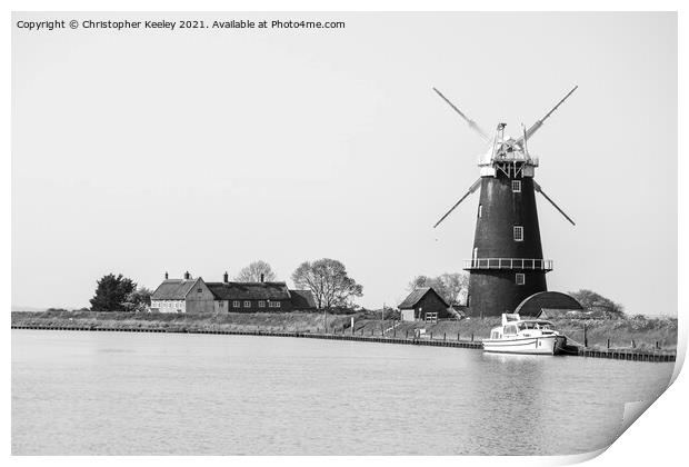 Berney Arms Windmill  Print by Christopher Keeley