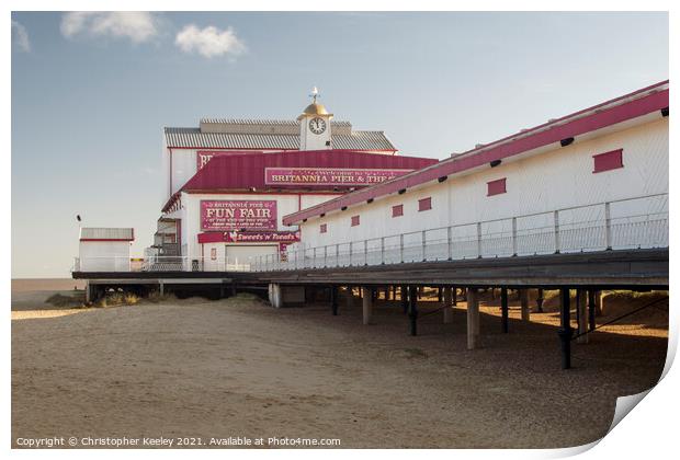 Great Yarmouth pier Print by Christopher Keeley