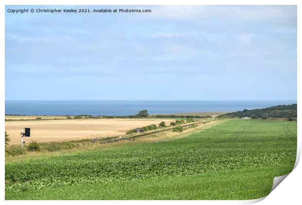 Summer day on the North Norfolk coast Print by Christopher Keeley