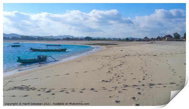 paradise lagoon beach Print by Hanif Setiawan