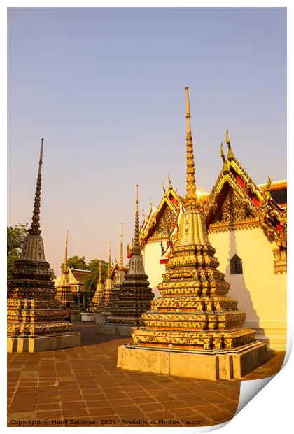 A group of small stupa at Phra Chedi Rai Buddha te Print by Hanif Setiawan