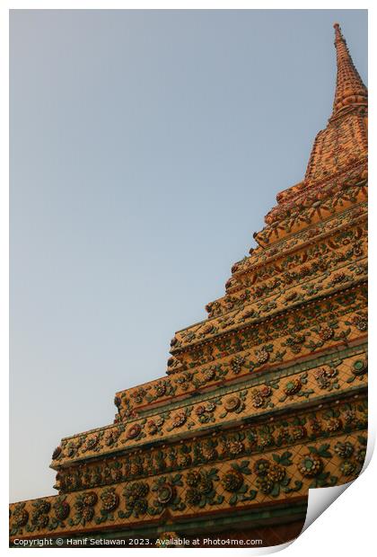 Unique view of a Buddha stupa against clear sky. 2 Print by Hanif Setiawan