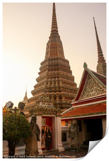 Third entrance view to Phra Chedi Rai at Wat Pho Print by Hanif Setiawan
