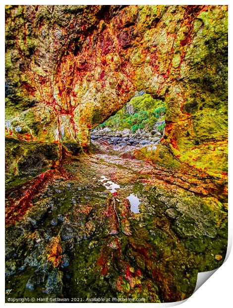 Bloody natural rock archway 2 Print by Hanif Setiawan
