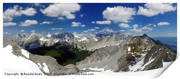 Hafelekarspitze Print by Ranald Dods