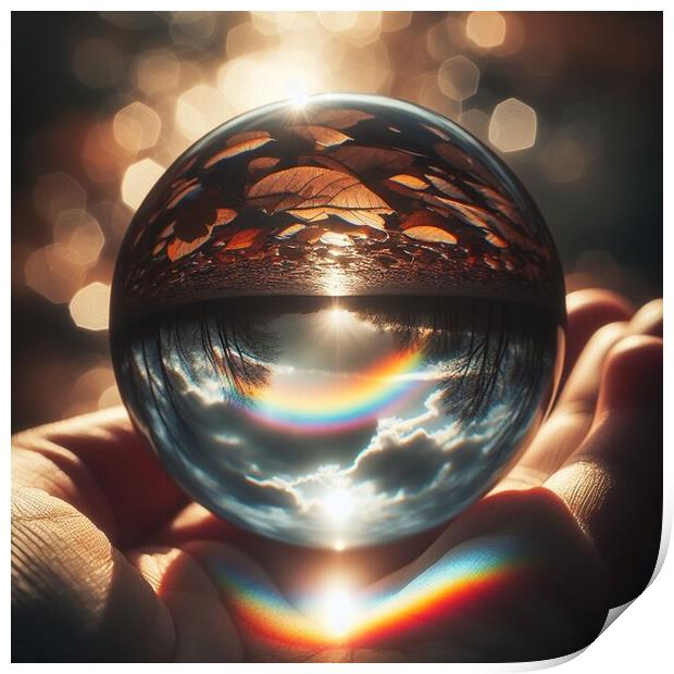 Life through a crystal ball  Print by Paddy 