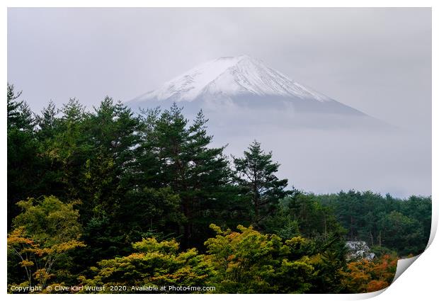 Mount Fuji Print by Clive Karl Wuest