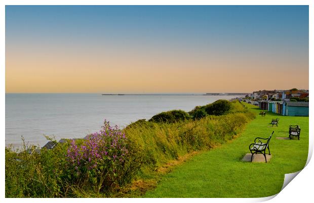 Hipkins cliff top Walton-on-the-Naze Print by Paula Tracy