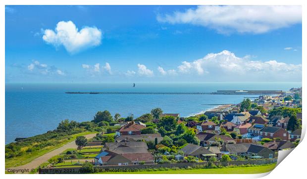 Feeling the love in Walton-on-the-Naze Print by Paula Tracy