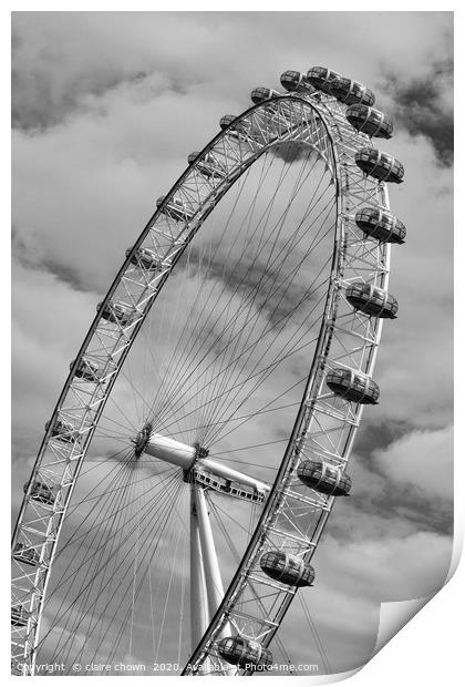 The London Eye Print by claire chown