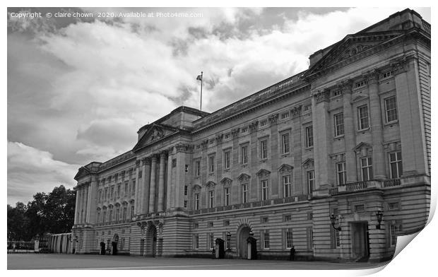 Buckingham Palace, London Print by claire chown