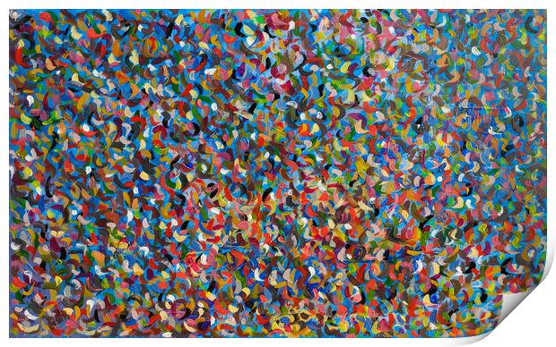Lliw acrylic abstract Print by Roger Aubrey