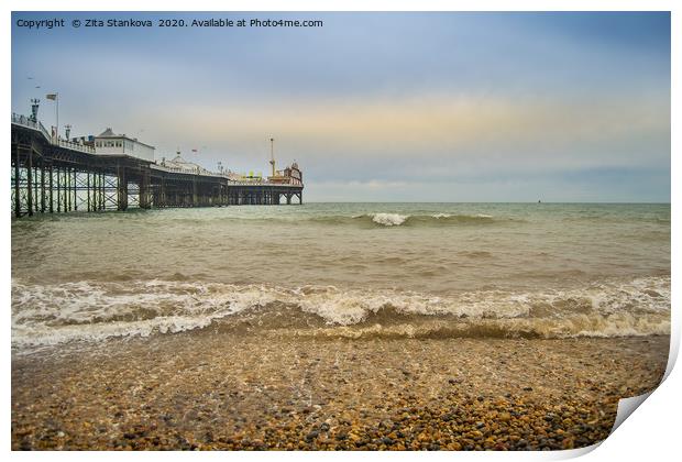 Brighton pier Print by Zita Stanko