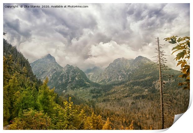 Tatra mountains landscape Print by Zita Stanko