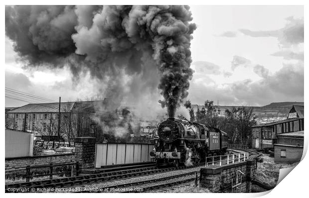 Steaming out of Keighley Print by Richard Perks