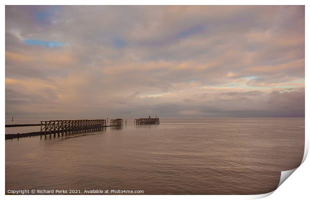 Heysham  nuclear power station storm clouds Print by Richard Perks