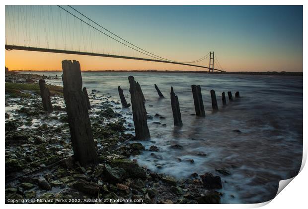 Humber Sunrise Print by Richard Perks