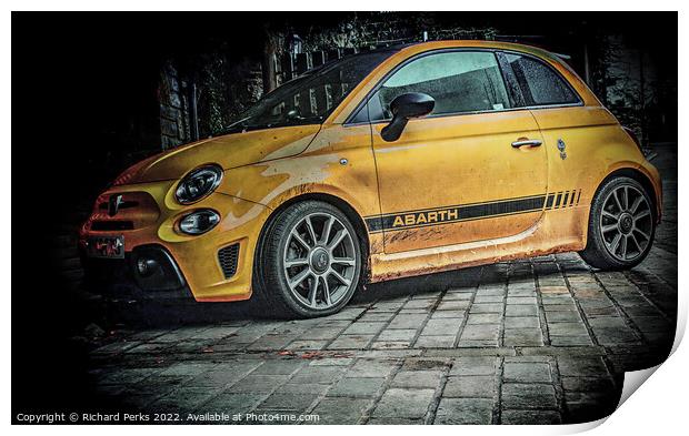 Fiat 500 Abarth Limited Edition  Print by Richard Perks