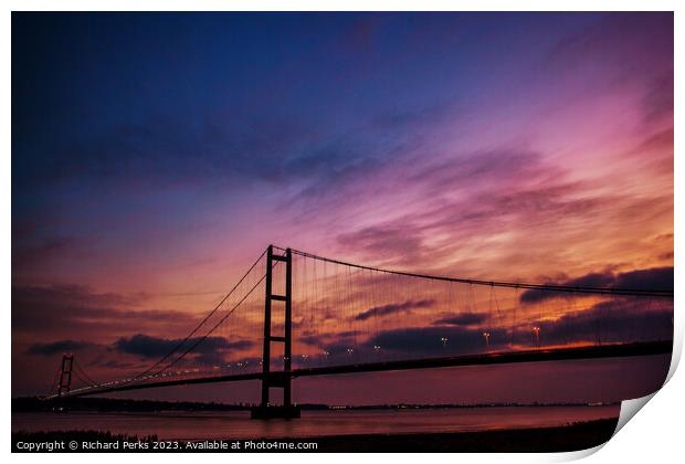 Colours over Humberside Print by Richard Perks