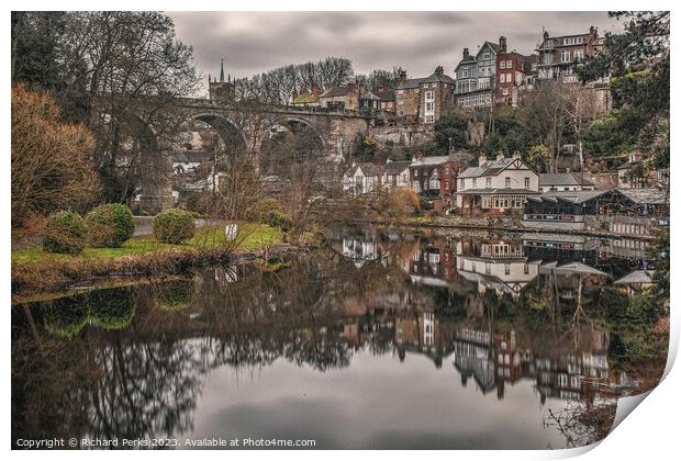 Tranquil Reflections of Knaresborough Print by Richard Perks