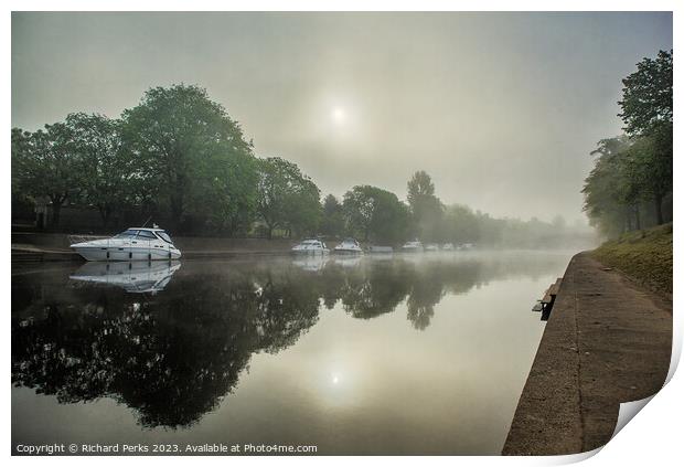 Misty Morning on the Ouse Print by Richard Perks