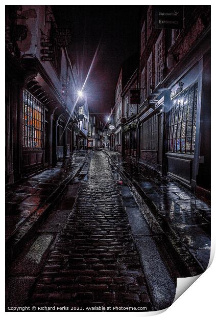 The Shambles In Reflection Print by Richard Perks