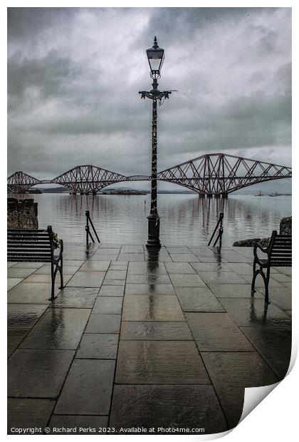 Stormy Weather on the Forth Print by Richard Perks