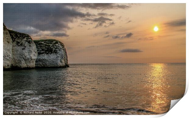 Flamborough Sunrise Print by Richard Perks