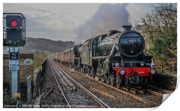 steaming through the countryside Print by Richard Perks