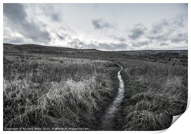 A path to Baildon Moor Print by Richard Perks