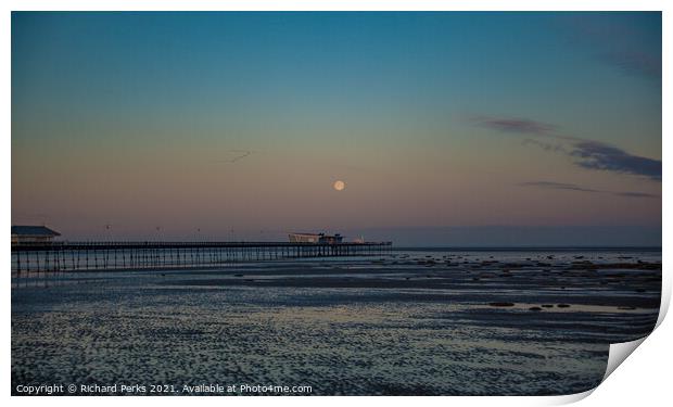 Twilight at Southport Print by Richard Perks