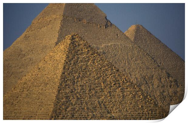 AFRICA EGYPT CAIRO GIZA PYRAMIDS Print by urs flueeler