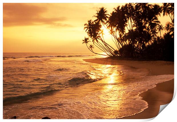 SRI LANKA HIKKADUWA BEACH Print by urs flueeler